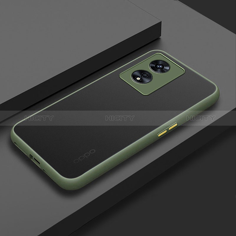 Custodia Silicone Trasparente Laterale Cover per Oppo A1 5G Verde Militare