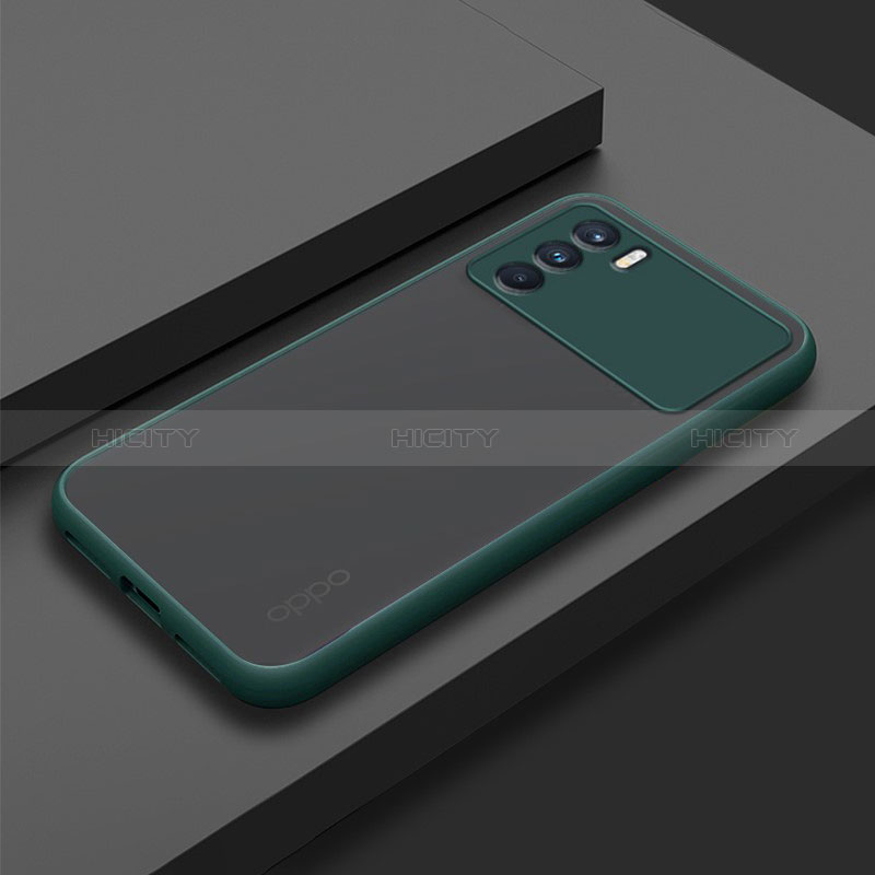 Custodia Silicone Trasparente Laterale Cover per Oppo K9 Pro 5G Verde Notte