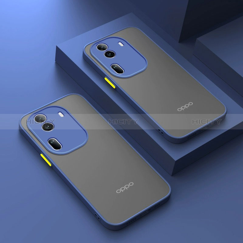 Custodia Silicone Trasparente Laterale Cover per Oppo Reno11 Pro 5G Blu