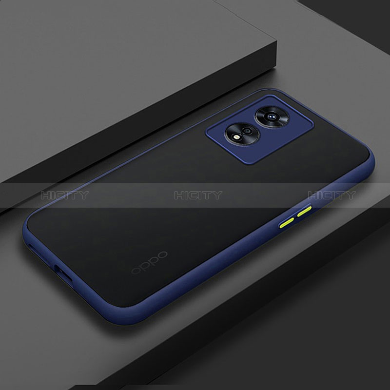 Custodia Silicone Trasparente Laterale Cover per Oppo Reno8 T 5G Blu