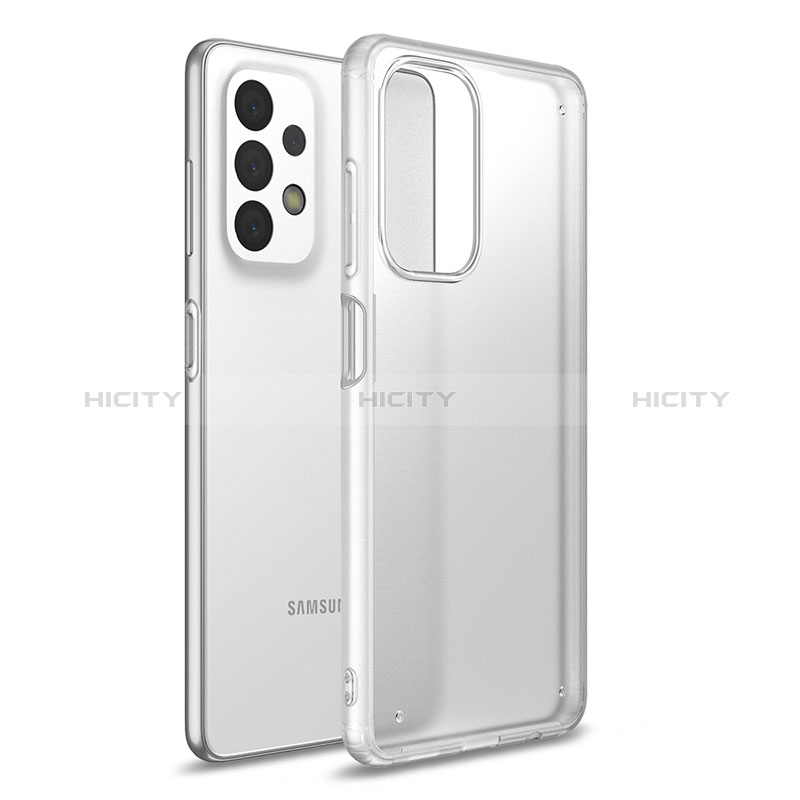 Custodia Silicone Trasparente Laterale Cover per Samsung Galaxy A23 5G Bianco Traslucido