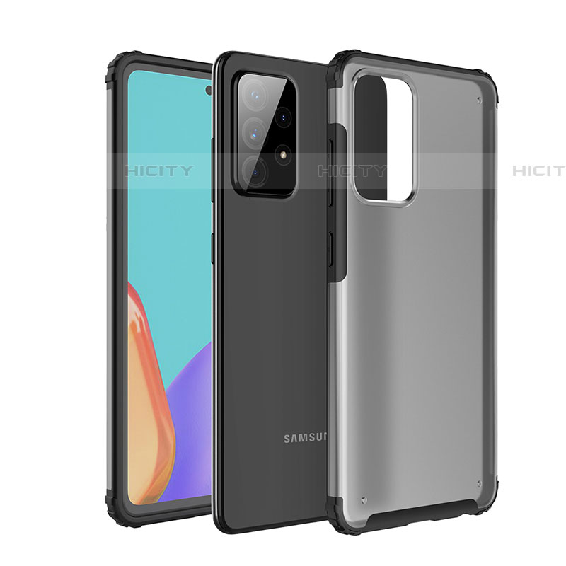 Custodia Silicone Trasparente Laterale Cover per Samsung Galaxy A52 5G Nero