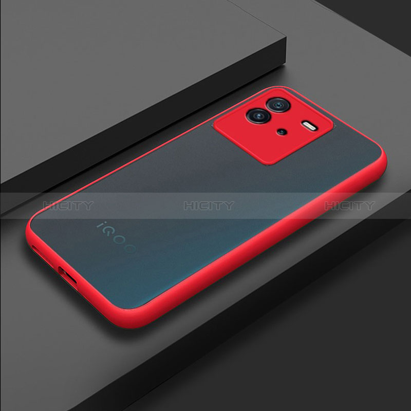 Custodia Silicone Trasparente Laterale Cover per Vivo iQOO Neo6 SE 5G Rosso