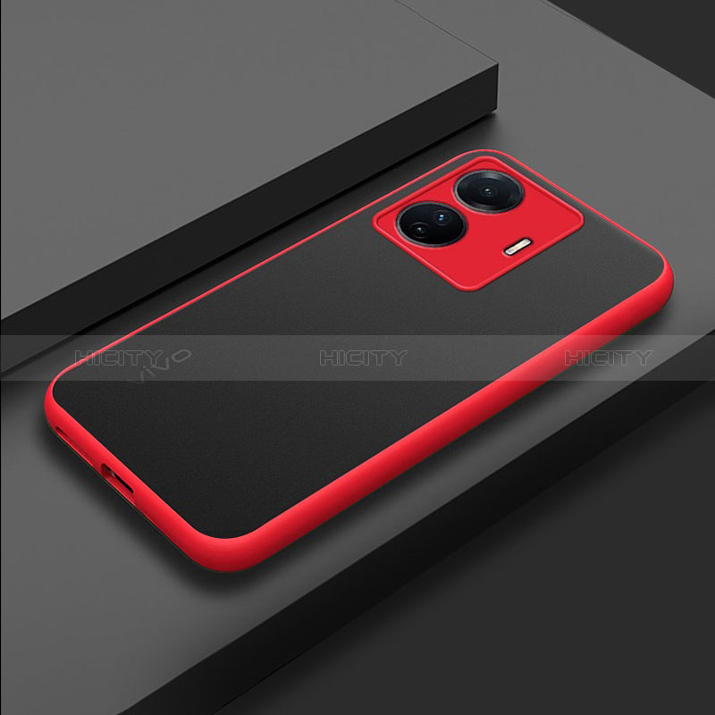 Custodia Silicone Trasparente Laterale Cover per Vivo T1 5G Rosso