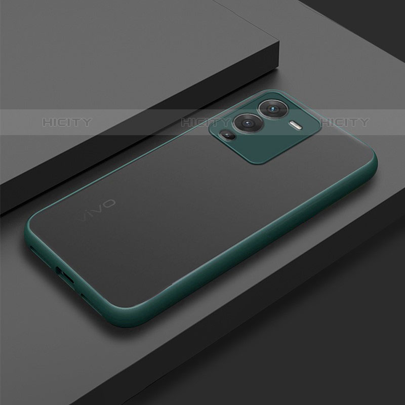 Custodia Silicone Trasparente Laterale Cover per Vivo V25 Pro 5G Verde