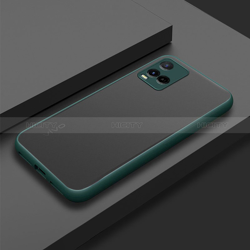 Custodia Silicone Trasparente Laterale Cover per Vivo Y21 Verde Notte