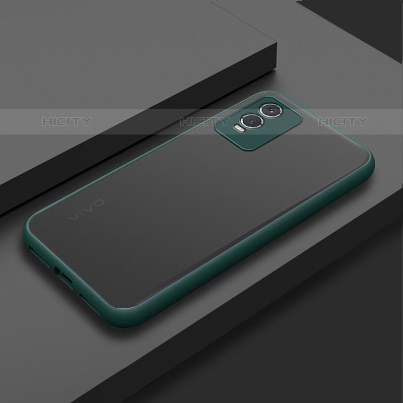 Custodia Silicone Trasparente Laterale Cover per Vivo Y74s 5G Verde