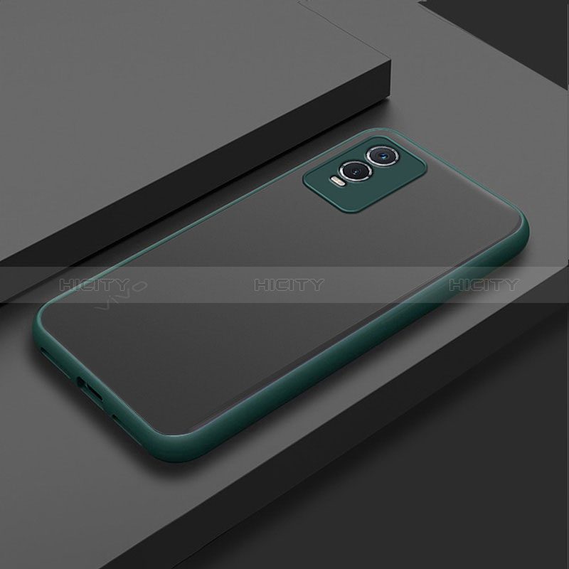 Custodia Silicone Trasparente Laterale Cover per Vivo Y76s 5G Verde