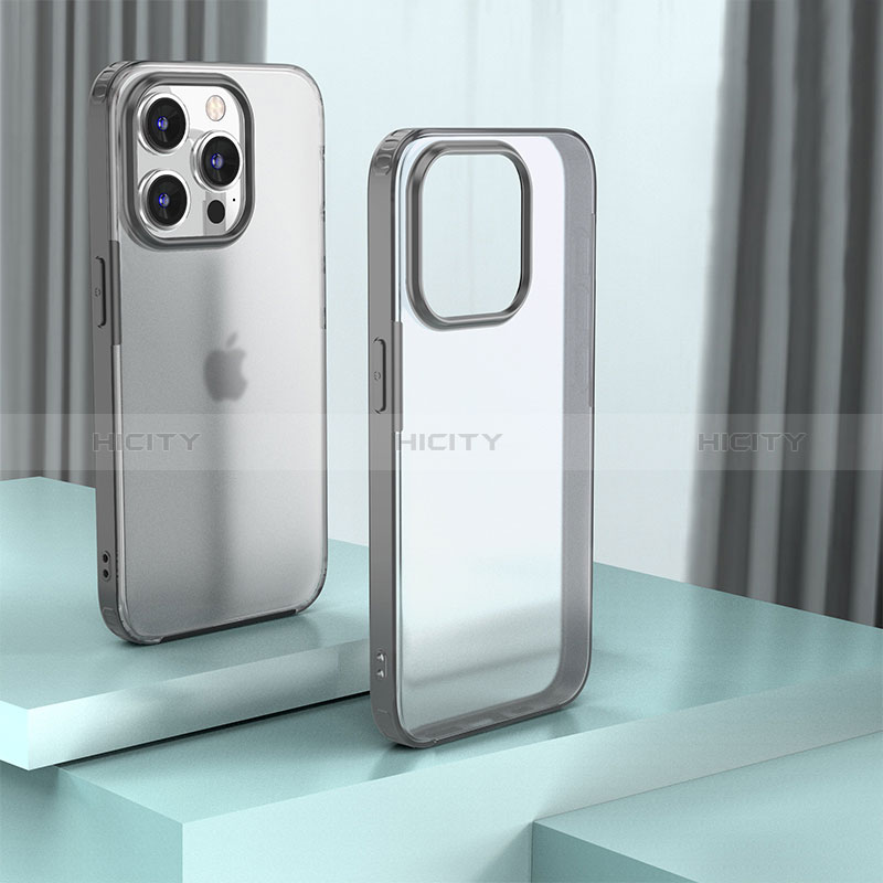 Custodia Silicone Trasparente Laterale Cover QC1 per Apple iPhone 14 Pro