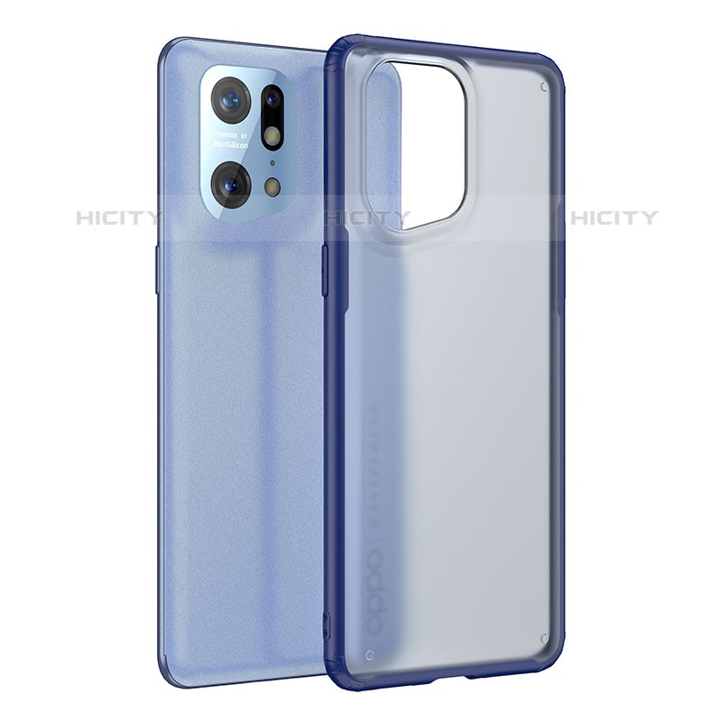 Custodia Silicone Trasparente Laterale Cover W01L per Oppo Find X5 Pro 5G