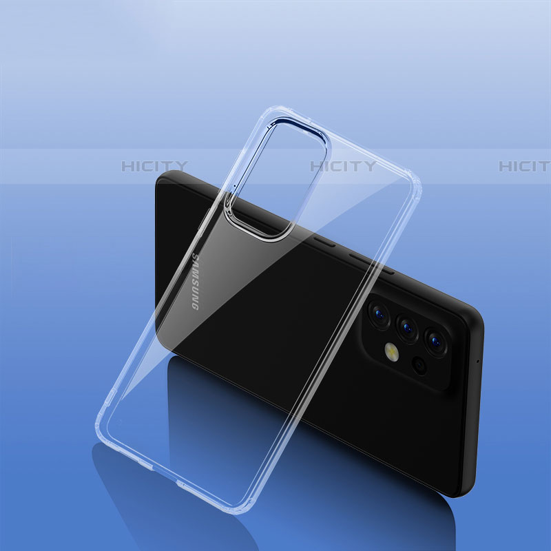 Custodia Silicone Trasparente Laterale Cover W01L per Samsung Galaxy A73 5G Chiaro
