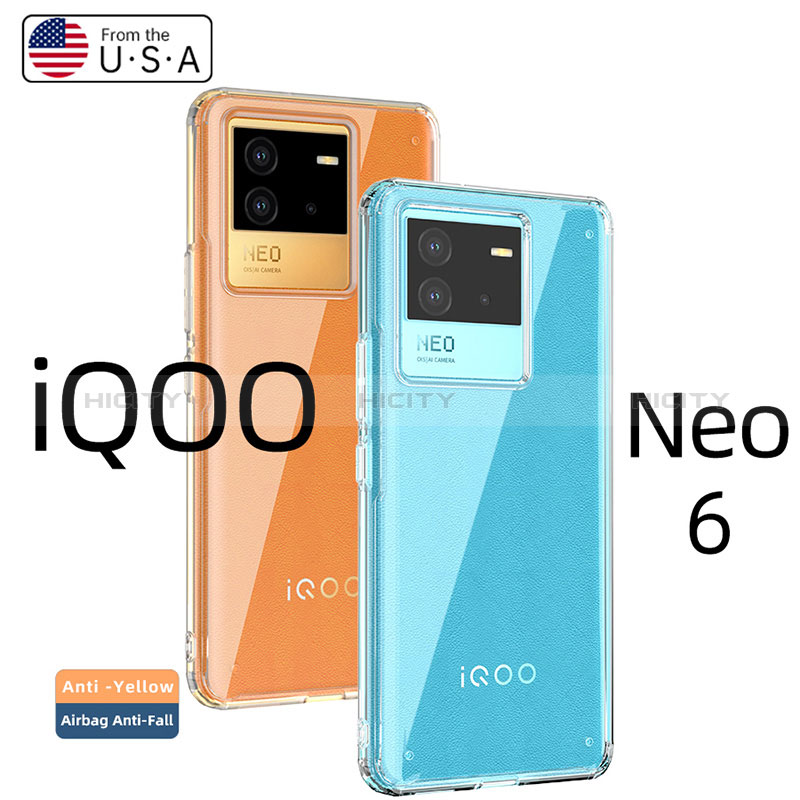 Custodia Silicone Trasparente Laterale Cover W01L per Vivo iQOO Neo6 5G