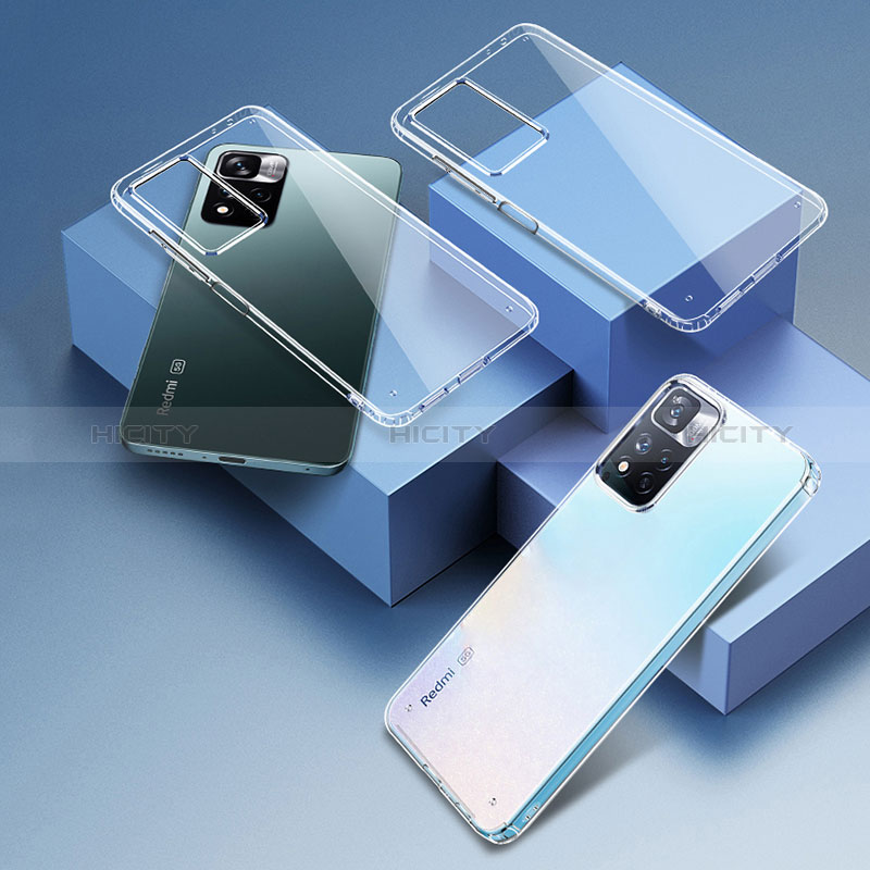 Custodia Silicone Trasparente Laterale Cover W01L per Xiaomi Redmi Note 11 5G