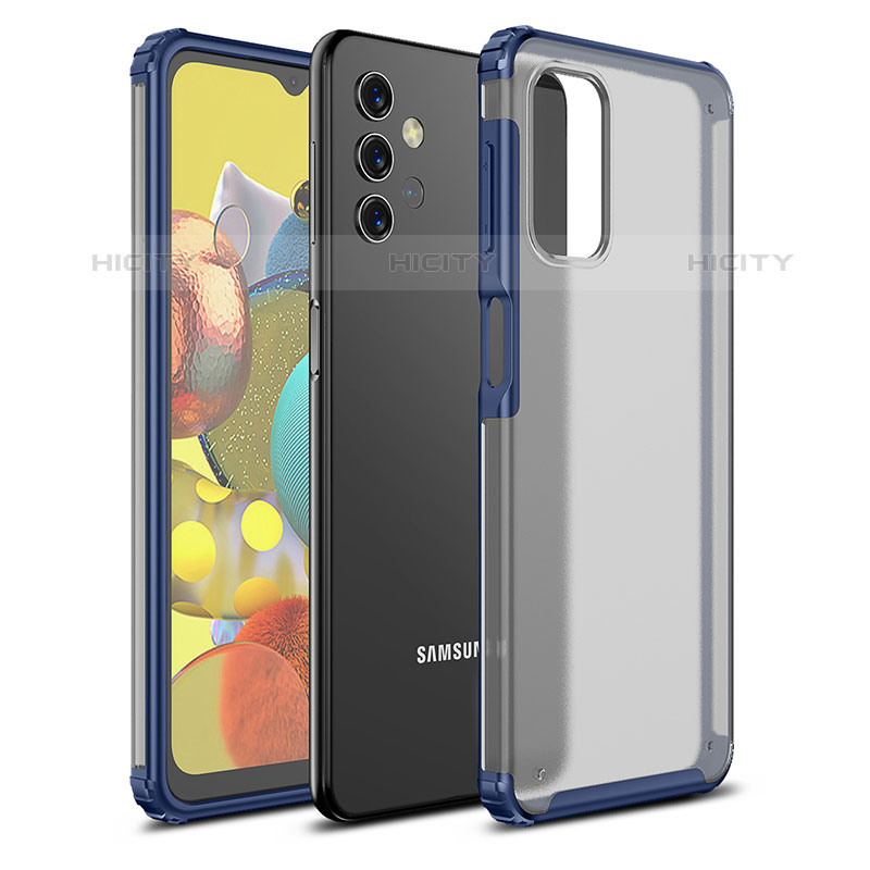 Custodia Silicone Trasparente Laterale Cover WL1 per Samsung Galaxy M32 5G Blu