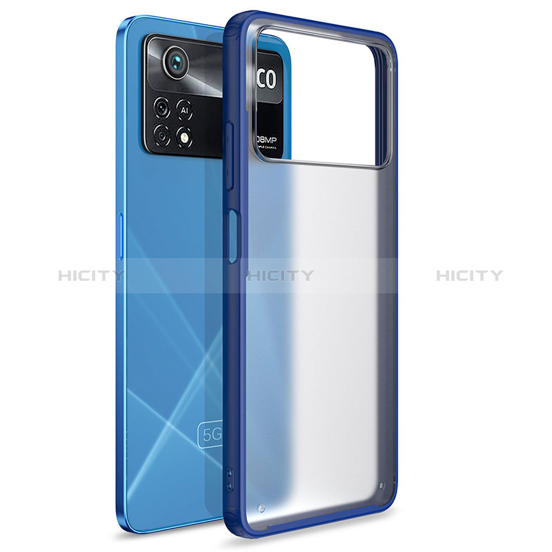 Custodia Silicone Trasparente Laterale Cover WL1 per Xiaomi Poco X4 Pro 5G Blu