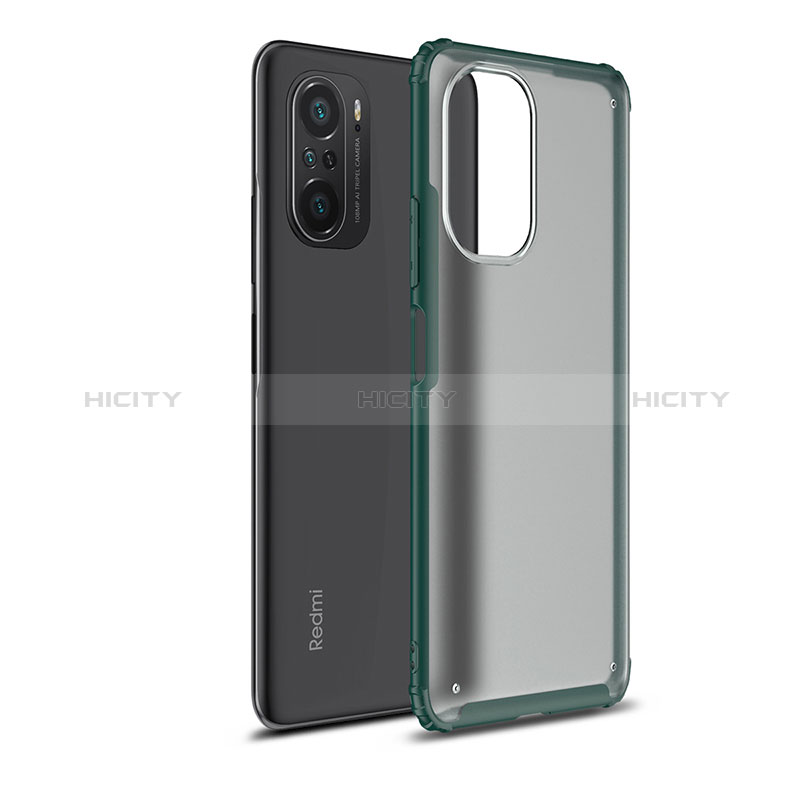 Custodia Silicone Trasparente Laterale Cover WL1 per Xiaomi Redmi K40 Pro+ Plus 5G Verde