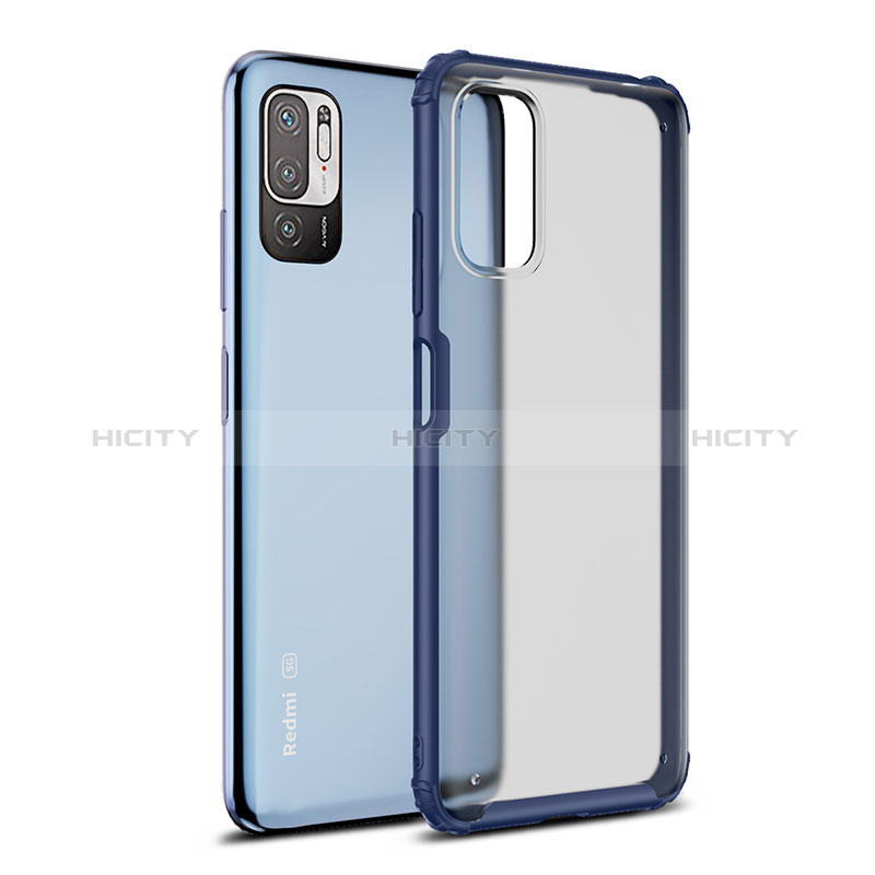 Custodia Silicone Trasparente Laterale Cover WL1 per Xiaomi Redmi Note 10 5G Blu