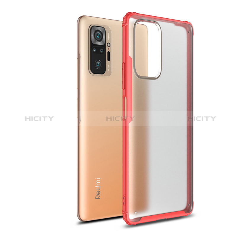 Custodia Silicone Trasparente Laterale Cover WL1 per Xiaomi Redmi Note 10 Pro 4G Rosso