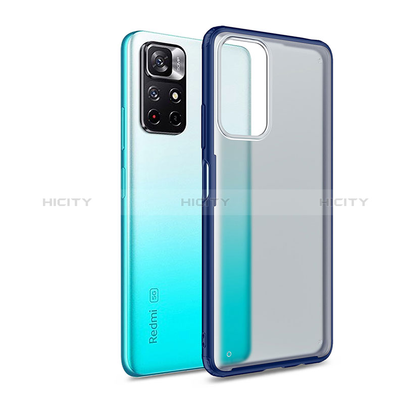 Custodia Silicone Trasparente Laterale Cover WL1 per Xiaomi Redmi Note 11T 5G Blu