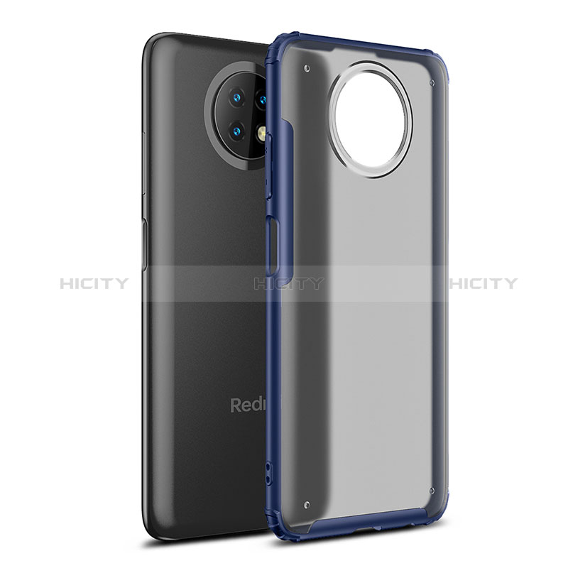 Custodia Silicone Trasparente Laterale Cover WL1 per Xiaomi Redmi Note 9 5G Blu