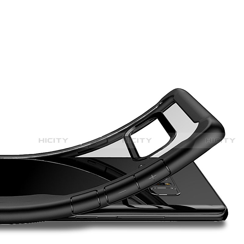 Custodia Silicone Trasparente Laterale per Samsung Galaxy Note 8 Nero