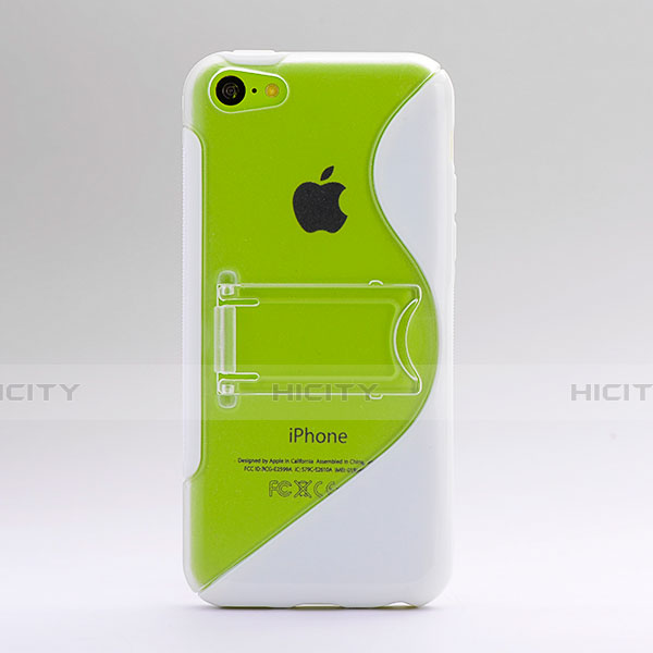 Custodia Silicone Trasparente Morbida S-Line per Apple iPhone 5C Bianco