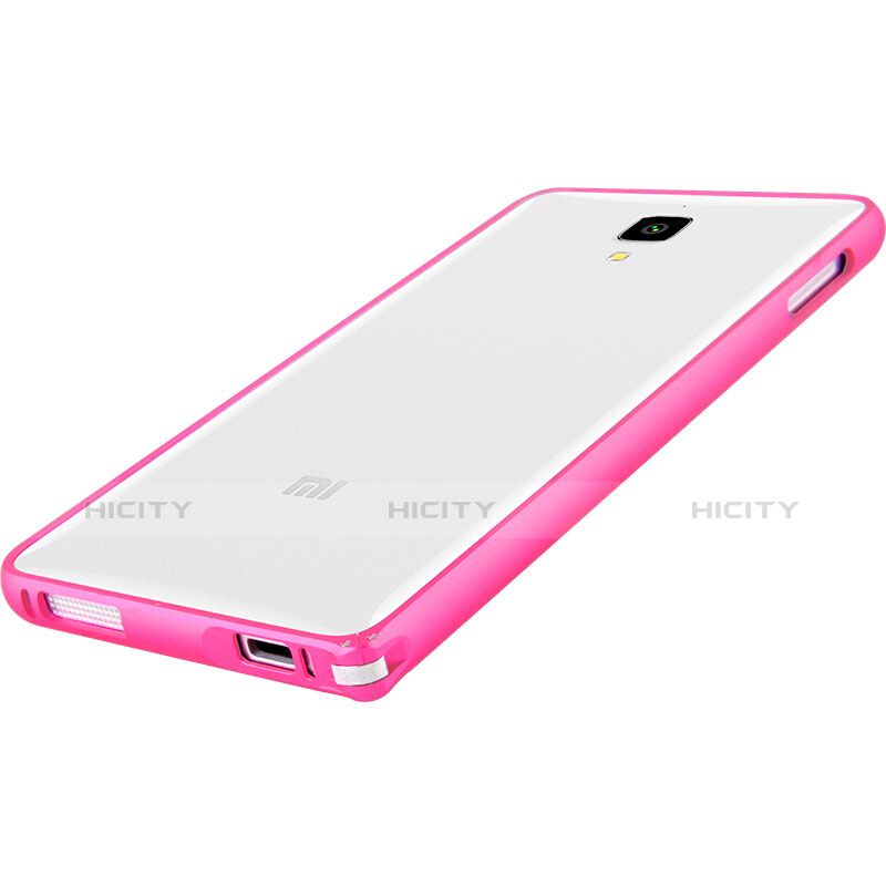 Custodia Silicone Trasparente Opaca Laterale per Xiaomi Mi 4 LTE Rosa