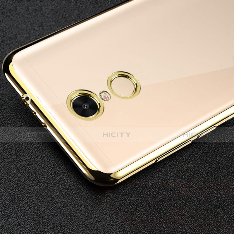 Custodia Silicone Trasparente Opaca Laterale per Xiaomi Redmi Note 4X High Edition Oro