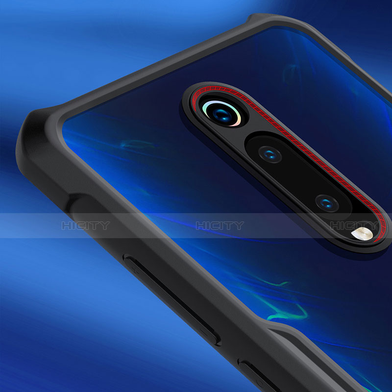 Custodia Silicone Trasparente Specchio Laterale 360 Gradi con Magnetico Anello Supporto T01 per Xiaomi Mi 9T