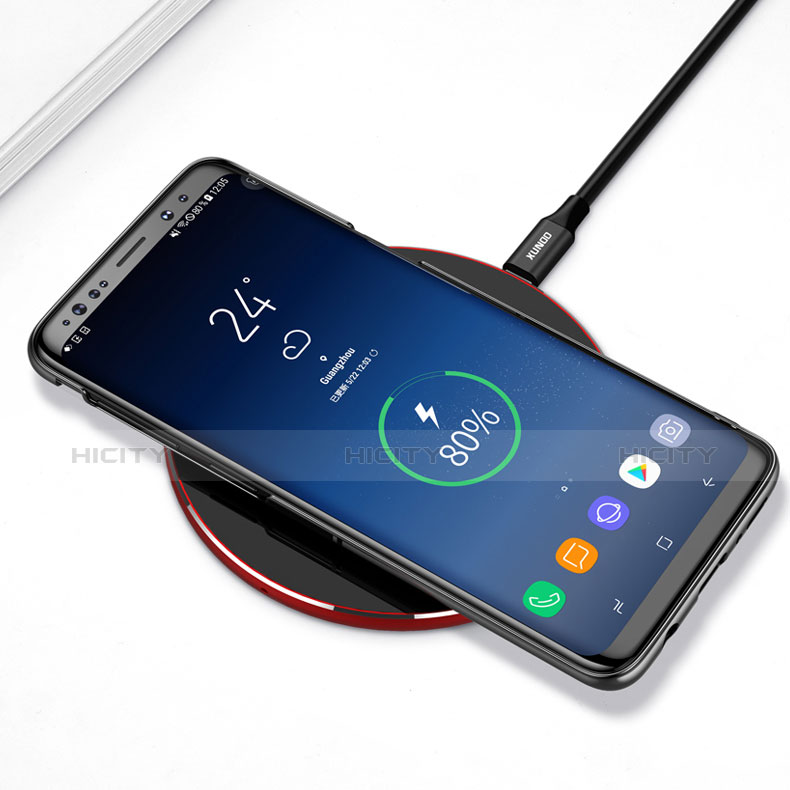 Custodia Silicone Trasparente Specchio Laterale 360 Gradi per Samsung Galaxy S9 Nero