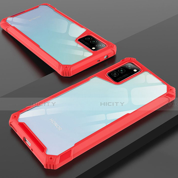 Custodia Silicone Trasparente Specchio Laterale Cover H01 per Huawei Honor V30 Pro 5G