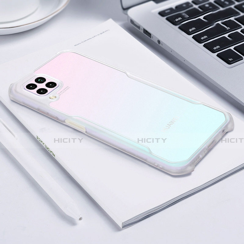 Custodia Silicone Trasparente Specchio Laterale Cover H01 per Huawei Nova 6 SE