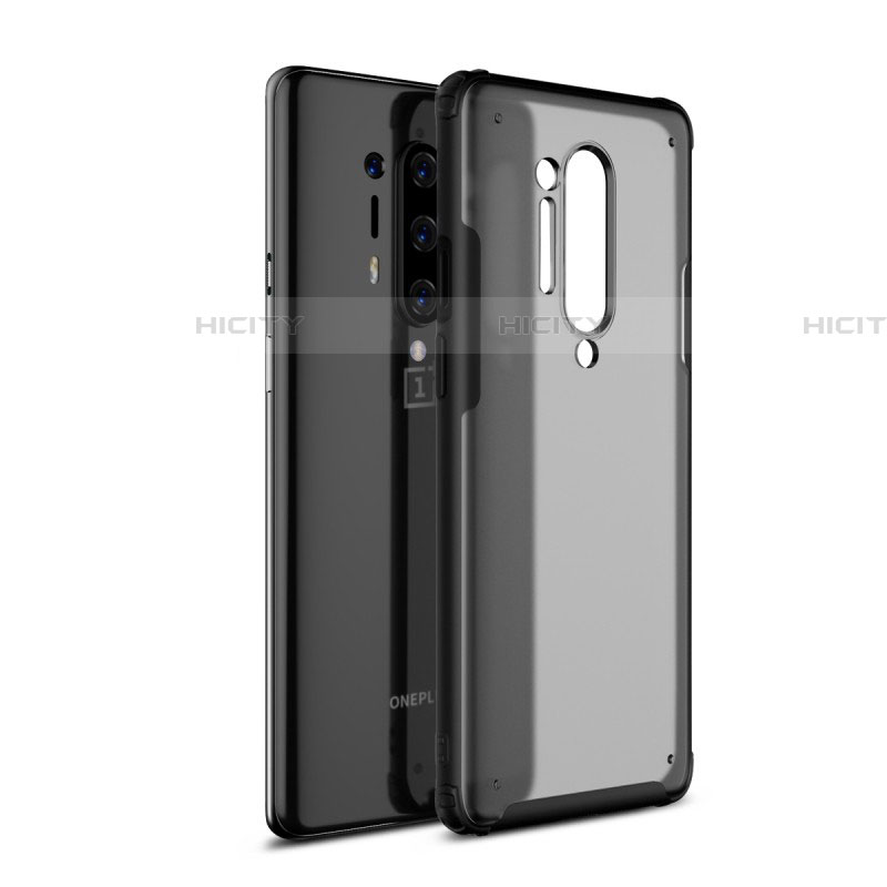 Custodia Silicone Trasparente Specchio Laterale Cover H01 per OnePlus 8 Pro