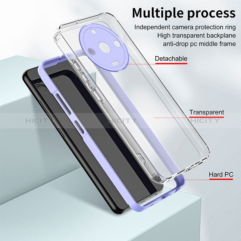 Custodia Silicone Trasparente Specchio Laterale Cover H01P per Realme 11 Pro 5G