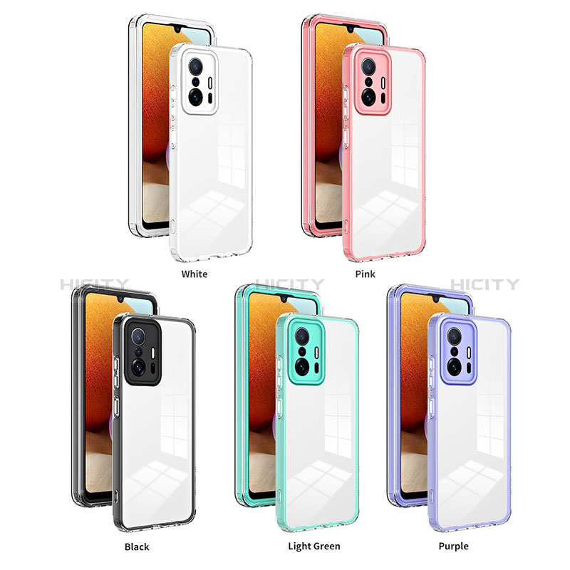 Custodia Silicone Trasparente Specchio Laterale Cover H01P per Xiaomi Mi 11T 5G