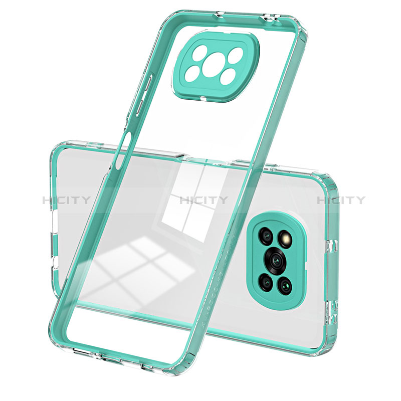 Custodia Silicone Trasparente Specchio Laterale Cover H01P per Xiaomi Poco X3 NFC