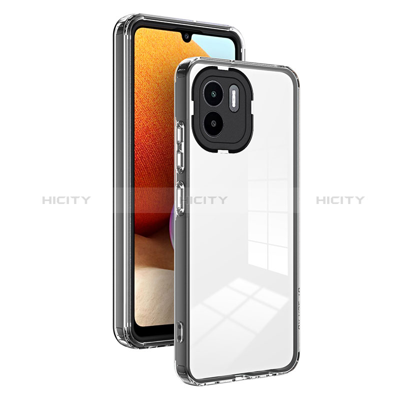 Custodia Silicone Trasparente Specchio Laterale Cover H01P per Xiaomi Redmi A2