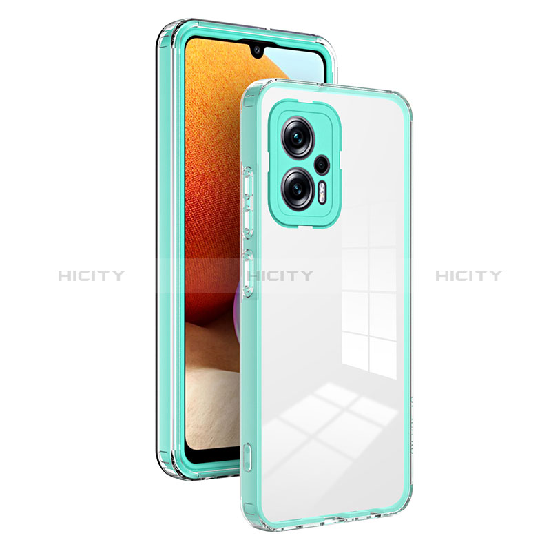 Custodia Silicone Trasparente Specchio Laterale Cover H01P per Xiaomi Redmi K50i 5G