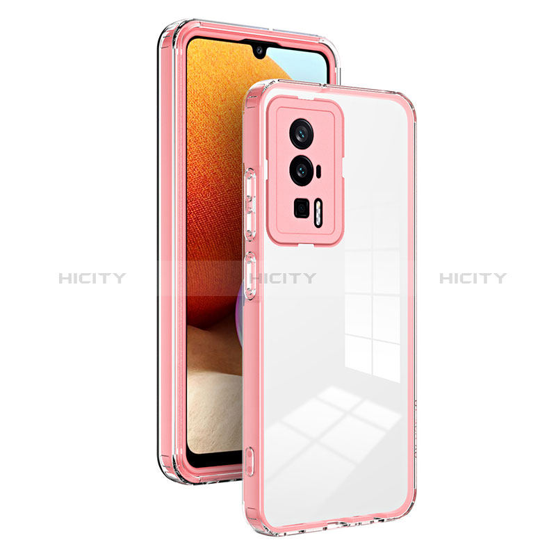 Custodia Silicone Trasparente Specchio Laterale Cover H01P per Xiaomi Redmi K60 5G