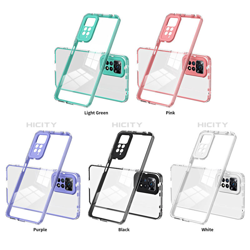 Custodia Silicone Trasparente Specchio Laterale Cover H01P per Xiaomi Redmi Note 11 4G (2022)