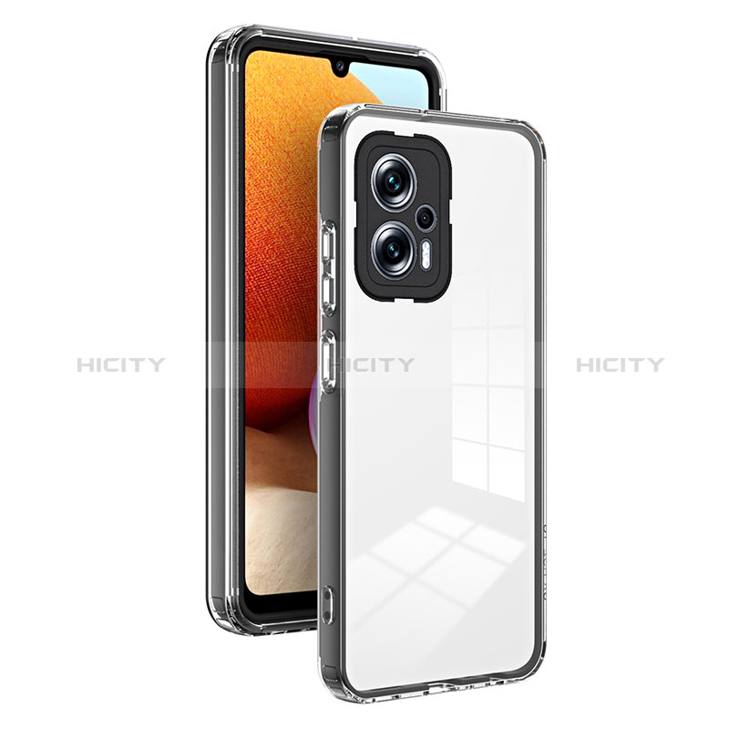 Custodia Silicone Trasparente Specchio Laterale Cover H01P per Xiaomi Redmi Note 11 Pro+ Plus 5G