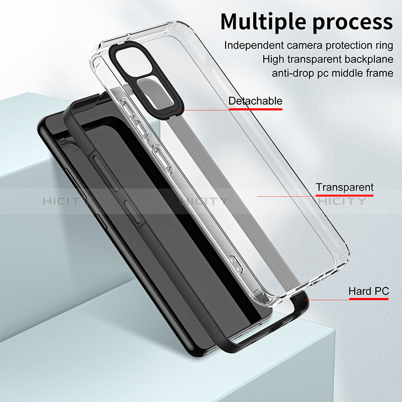 Custodia Silicone Trasparente Specchio Laterale Cover H01P per Xiaomi Redmi Note 11S 4G