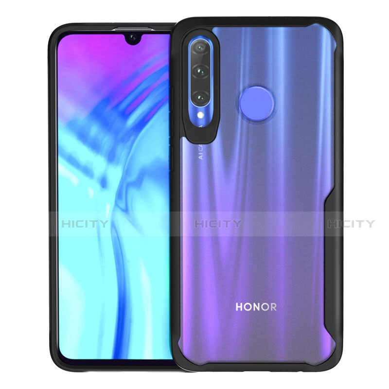 Custodia Silicone Trasparente Specchio Laterale Cover H02 per Huawei Honor 20 Lite Nero