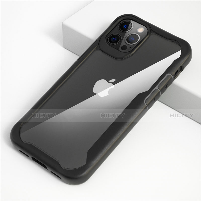 Custodia Silicone Trasparente Specchio Laterale Cover M01 per Apple iPhone 12 Pro