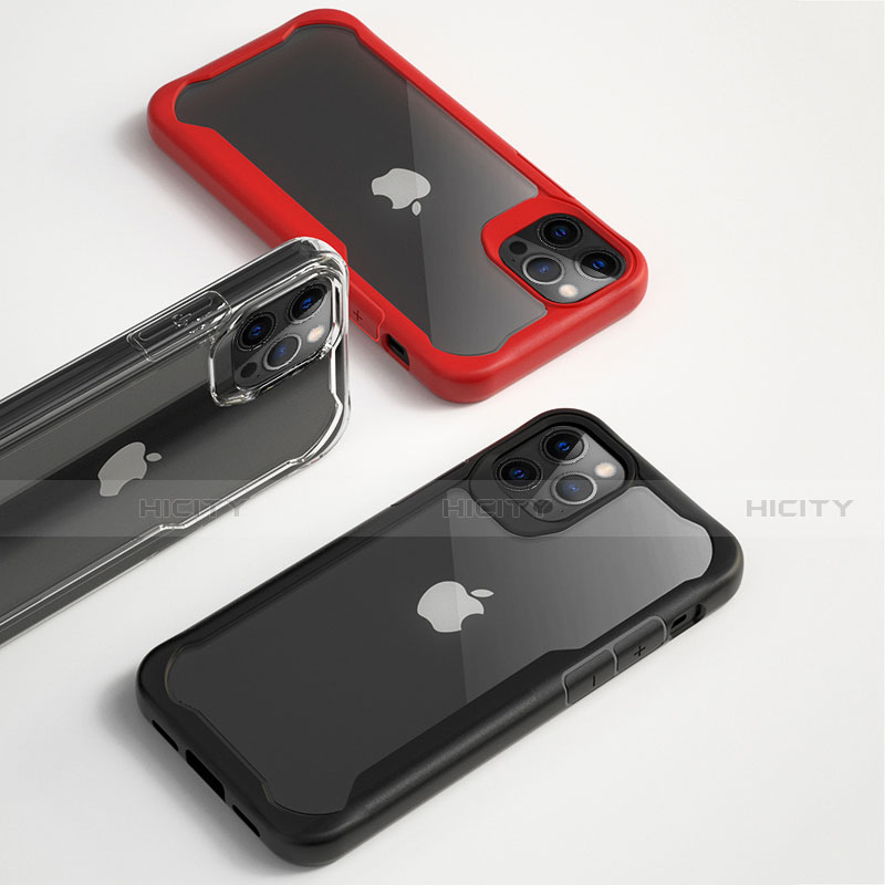 Custodia Silicone Trasparente Specchio Laterale Cover M01 per Apple iPhone 12 Pro Max