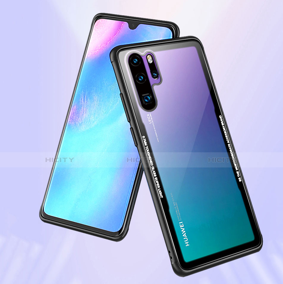 Custodia Silicone Trasparente Specchio Laterale Cover M01 per Huawei P30 Pro