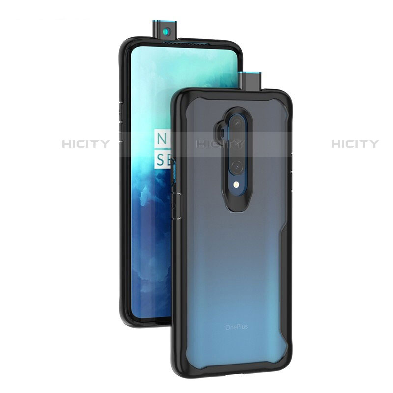 Custodia Silicone Trasparente Specchio Laterale Cover M01 per OnePlus 7T Pro