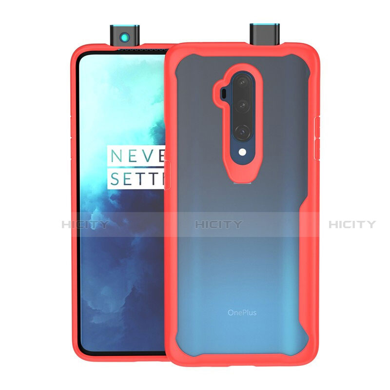 Custodia Silicone Trasparente Specchio Laterale Cover M01 per OnePlus 7T Pro 5G