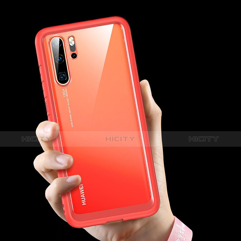 Custodia Silicone Trasparente Specchio Laterale Cover M02 per Huawei P30 Pro