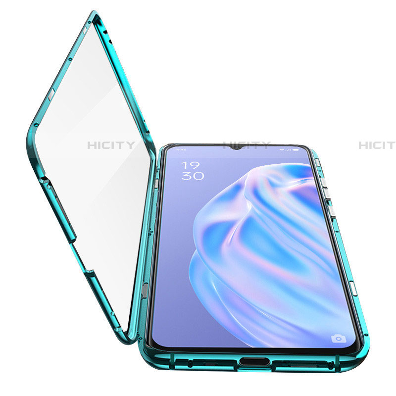 Custodia Silicone Trasparente Specchio Laterale Cover M02 per Oppo A91